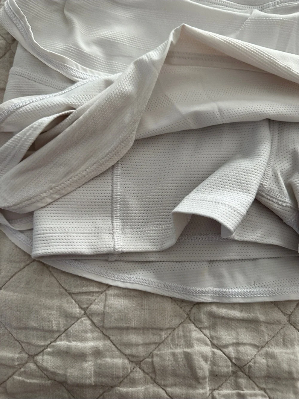 Athleta White Layered Athletic Skort